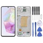 For Samsung Galaxy A35 SM-A356B Original LCD Screen Digitizer Full Assembly with Frame (Baby Blue)