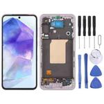 For Samsung Galaxy A55 SM-A556B Original LCD Screen Digitizer Full Assembly with Frame (Pink)