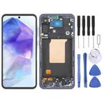 For Samsung Galaxy A55 SM-A556B Original LCD Screen Digitizer Full Assembly with Frame (Blue)