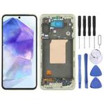 For Samsung Galaxy A55 SM-A556B Original LCD Screen Digitizer Full Assembly with Frame (Light Green)