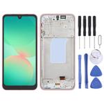 For Samsung Galaxy A26 SM-A266B 6.46 inch OLED LCD Screen Digitizer Full Assembly with Frame (Pink)