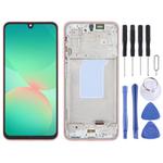 For Samsung Galaxy A26 SM-A266B 6.66 inch OLED LCD Screen Digitizer Full Assembly with Frame (Pink)