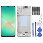 For Samsung Galaxy A26 SM-A266B 6.66 inch OLED LCD Screen Digitizer Full Assembly with Frame (White)