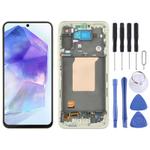 For Samsung Galaxy A55 SM-A556B OLED LCD Screen Digitizer Full Assembly with Frame (Light Green)