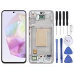 For Samsung Galaxy A35 SM-A356B OLED LCD Screen Digitizer Full Assembly with Frame (Pink)