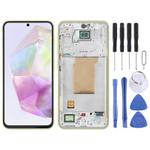 For Samsung Galaxy A35 SM-A356B OLED LCD Screen Digitizer Full Assembly with Frame (Light Green)