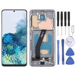 For Samsung Galaxy S20 5G SM-G981B TFT LCD Screen Digitizer Full Assembly with Frame (Grey)