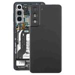 For Samsung Galaxy S21 FE SM-G990B Back Cover with Camera Lens Cover(Black)