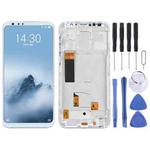 TFT LCD Screen for Meizu 16th Digitizer Full Assembly with Frame, Not Supporting Fingerprint Identification(White)