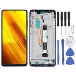 Original LCD Screen for Xiaomi Poco X3 NFC / Poco X3 Digitizer Full Assembly with Frame(Blue)