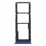 For Tecno Spark 4 / Camon 12 KC2 KC8 CC7 SIM Card Tray + SIM Card Tray + Micro SD Card Tray (Blue)