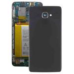For Alcatel One Touch Idol 4s OT6070 6070K 6070Y 6070 Glass Battery Back Cover  (Black)