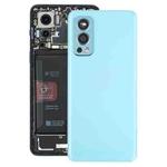 For OnePlus Nord 2 Battery Back Cover with Camera Lens Cover (Blue)