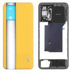 For OPPO Realme GT RMX2202 Middle Frame Bezel Plate + Battery Back Cover (Yellow)