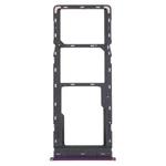 For Infinix Hot 10 Lite X657B SIM Card Tray + SIM Card Tray + Micro SD Card Tray (Purple)