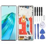 For Honor X9A Original LCD Screen Digitizer Full Assembly with Frame (Silver)