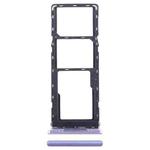 For Infinix Smart 6 X6511B SIM Card Tray + SIM Card Tray + Micro SD Card Tray (Purple)