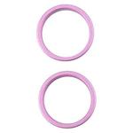 For iPhone 16 2pcs/set Rear Camera Glass Lens Metal Outside Protector Hoop Ring (Purple)