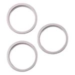 For iPhone 16 Pro Max 3pcs/set Rear Camera Glass Lens Metal Outside Protector Hoop Ring (Titanium Color)