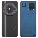 For ZTE nubia Focus Glass Battery Back Cover with Adhesive / Camera Lens Cover(Black)