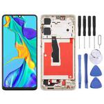 For Huawei P30 TFT LCD Screen Digitizer Full Assembly with Frame, Not Supporting Fingerprint Identification (Gold)