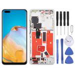 For Huawei P40 Pro TFT LCD Screen Digitizer Full Assembly with Frame, Not Supporting Fingerprint Identification (Silver)