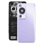For Huawei P60 Pro Battery Back Cover with Camera Lens Cover(Purple)