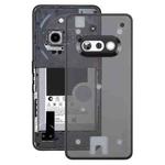 For Nothing Phone 3a A059 Glass Battery Back Cover with Camera Frame(Black)
