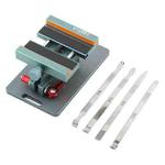 XHZC-125 360 Degrees Rotating Multifunction PCB Fixture Mainboard Repair Holder + 4 in 1 Metal Crowbar Set