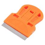 Glue Remover Squeegee Sticker Cleaner Plastic Handle Scraper(Orange)