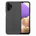 For Samsung Galaxy A32 5G Carbon Fiber Texture Leather Back Cover Phone Case(Black)