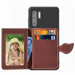 Leaf Buckle Litchi Texture Card Holder PU + TPU Case for Huawei P30 Pro, with Card Slot & Wallet & Holder & Photo Frame