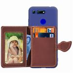 Leaf Buckle Litchi Texture Card Holder PU + TPU Case for Huawei Honor V20, with Card Slot & Holder & Wallet & Photo Frame