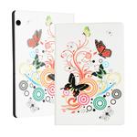For Huawei T5 10.1 Inch Painted Pattern Left And Right Open Flat Bracket Leather Case(butterfly)