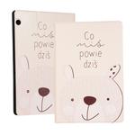 For Huawei T5 10.1 Inch Painted Pattern Left And Right Open Flat Bracket Leather Case (cute bear)