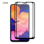 2 PCS ENKAY Hat-prince Full Glue 0.26mm 9H 2.5D Tempered Glass Film for Galaxy A10