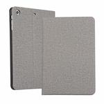 iPad Mini 1 / Mini 2 / Mini 3 Fabric Texture Horizontal Left and Right Open Solid Leather Case with Sleep Belt Bracket(Gray)