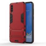 Shockproof PC + TPU Case for Samsung Galaxy A70, with Holder(Red)