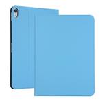 Open Solid Color Elastic Leather Case for iPad Pro 11 inch  with Stand with Sleep Function, TPU Soft Shell Bottom Case(Light blue)