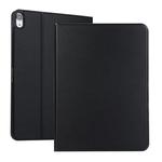 Open Solid Color Elastic Leather Case for iPad Pro 11 inch  with Stand with Sleep Function, TPU Soft Shell Bottom Case(Black)