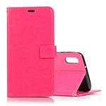 Crazy Horse Texture Horizontal Flip Leather Case with Holder & Card Slots & Wallet & Photo Frame for Galaxy  A10(Magenta)