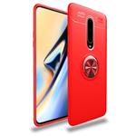 Metal Ring Holder 360 Degree Rotating TPU Case for OnePlus 7 Pro(Red+Red)