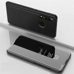 Electroplating Mirror Horizontal Flip Leather Case for Huawei Enjoy 9S / P Smart+ 2019, with Holder(Black)