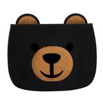 Cute Bear Embroidered Horizontal Flipped Leather Sleeve for iPad Mini 1 & Mini 2 & Mini 3 & Mini 4 & Mini 5, with Bracket-Dormancy(Black)