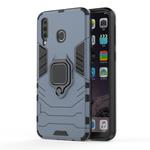 PC + TPU Shockproof Protective Case with Magnetic Ring Holder for Galaxy M30(Navy)