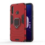 PC + TPU Shockproof Protective Case with Magnetic Ring Holder for Huawei Honor 10i(Red)