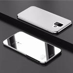 Electroplating Mirror Horizontal Flip Leather Case for Xiaomi Pocophone F1, with Holder(Silver)
