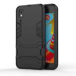 Shockproof PC + TPU Case for Galaxy A2 Core, with Holder(Black)