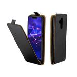 Business Style Vertical Flip TPU Leather Case  with Card Slot for Huawei Mate 20 Lite / Maimang 7(Black)