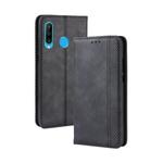 Magnetic Buckle Retro Crazy Horse Texture Horizontal Flip Leather Case for  Huawei Enjoy 9s (P Smart+ 2019)    , with Holder & Card Slots & Photo Frame(Black)